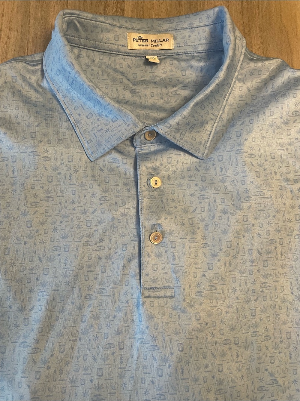 Peter Millar Summer Comfort Big Lebowski Polo Shirt Men’s XXL Golf Performance
